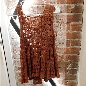 Free People crochet shirt